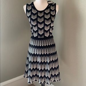 Contrast sweater dress